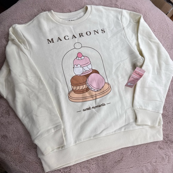 Pusheen Sweaters - Pusheen Cream Macarons Graphic Sweatshirt